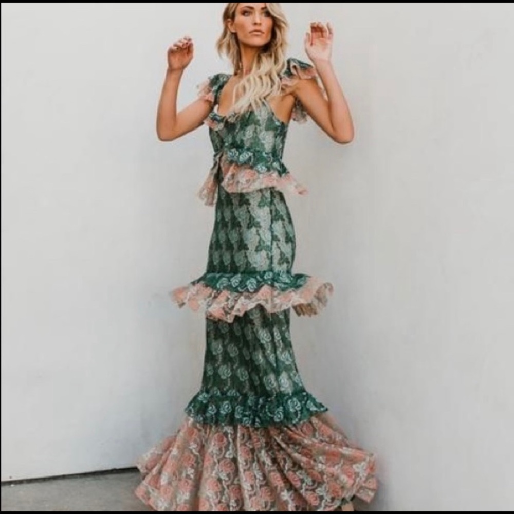 Vici Dolls - Sugar Lips Tiered Maxi Dress
